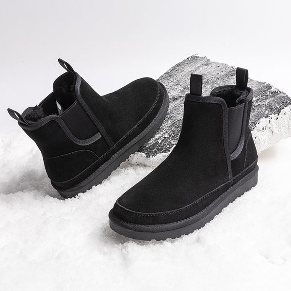 Bruno Marc Men's Non Slip Suede Chelsea Boots