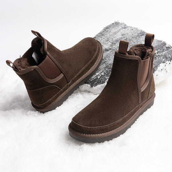 Bruno Marc Men's Non Slip Suede Chelsea Boots