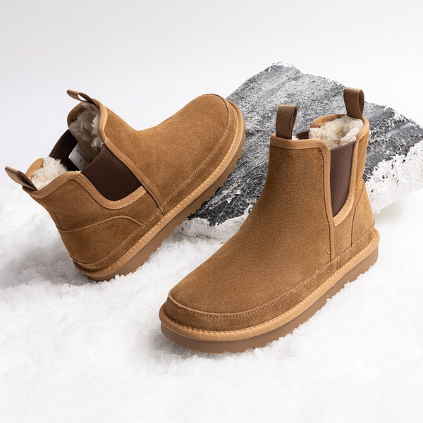 Bruno Marc Men's Non Slip Suede Chelsea Boots