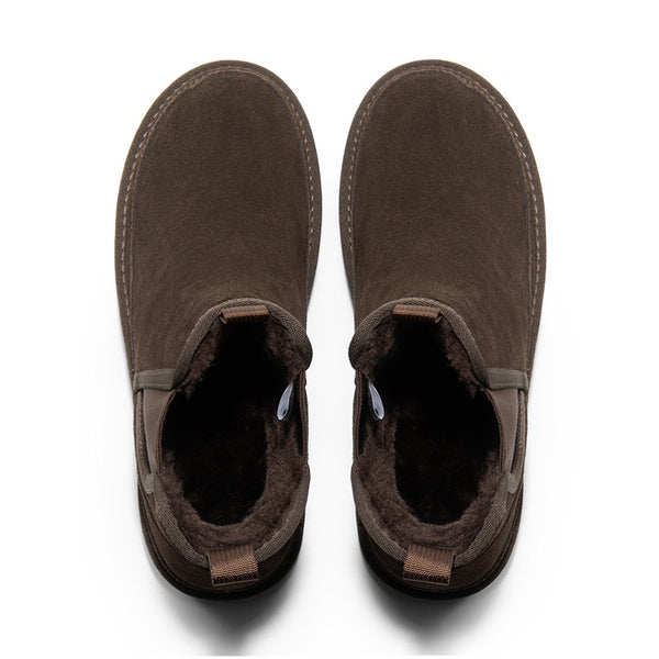 Bruno Marc Men's Non Slip Suede Chelsea Boots