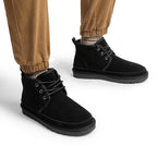 Bruno Marc Men's Suede Fur Snow Boots