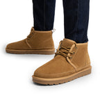 Bruno Marc Men's Suede Fur Snow Boots