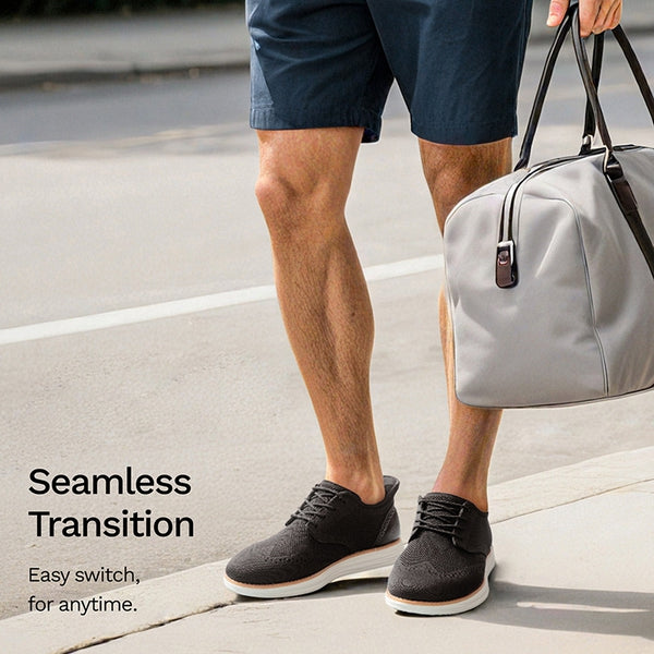 Bruno Marc Men’s Breathable Knitted Oxford Sneakers