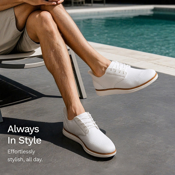 Bruno Marc Men’s Breathable Knitted Oxford Sneakers