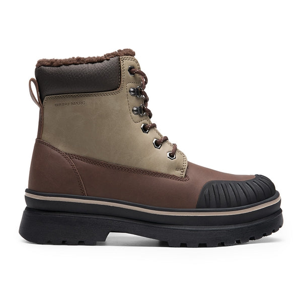 Bruno Marc Men's Lace-Up Protective Toe Winter Boots