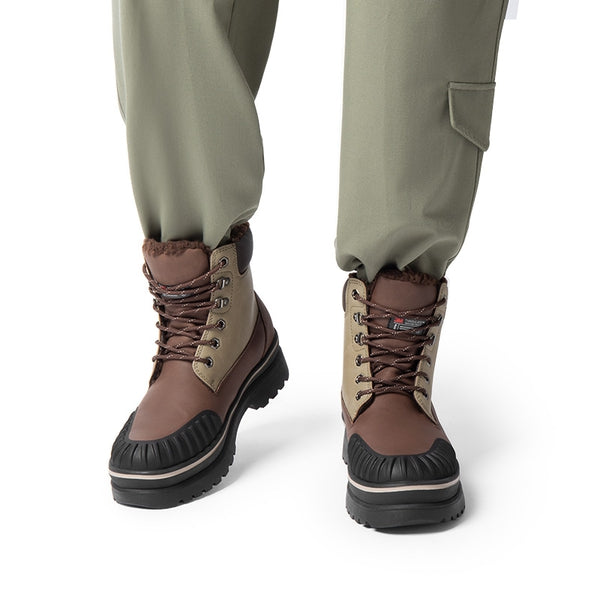 Bruno Marc Men's Lace-Up Protective Toe Winter Boots