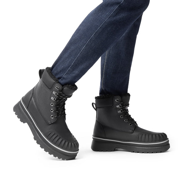 Bruno Marc Men's Lace-Up Protective Toe Winter Boots