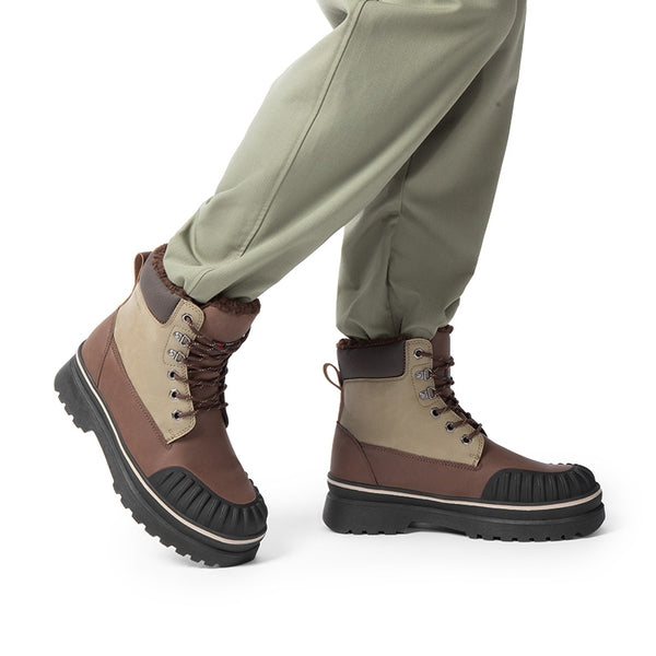 Bruno Marc Men's Lace-Up Protective Toe Winter Boots