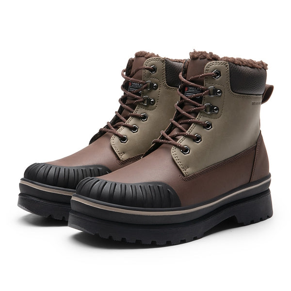 Bruno Marc Men's Lace-Up Protective Toe Winter Boots