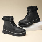 Bruno Marc Men's Lace-Up Protective Toe Winter Boots