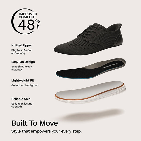 Bruno Marc Men’s Breathable Knitted Oxford Sneakers