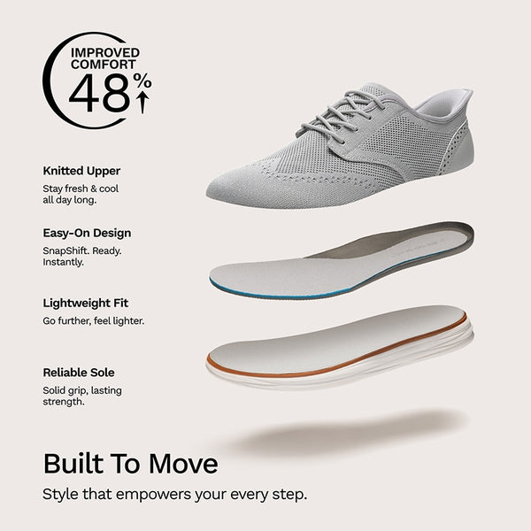 Bruno Marc Men’s Breathable Knitted Oxford Sneakers