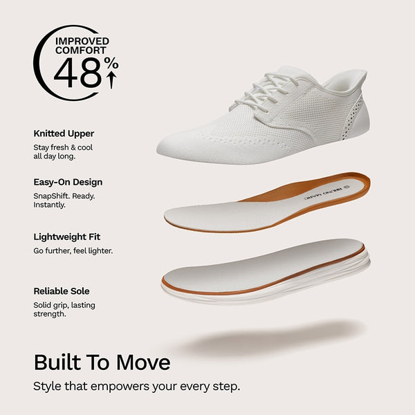 Bruno Marc Men’s Breathable Knitted Oxford Sneakers