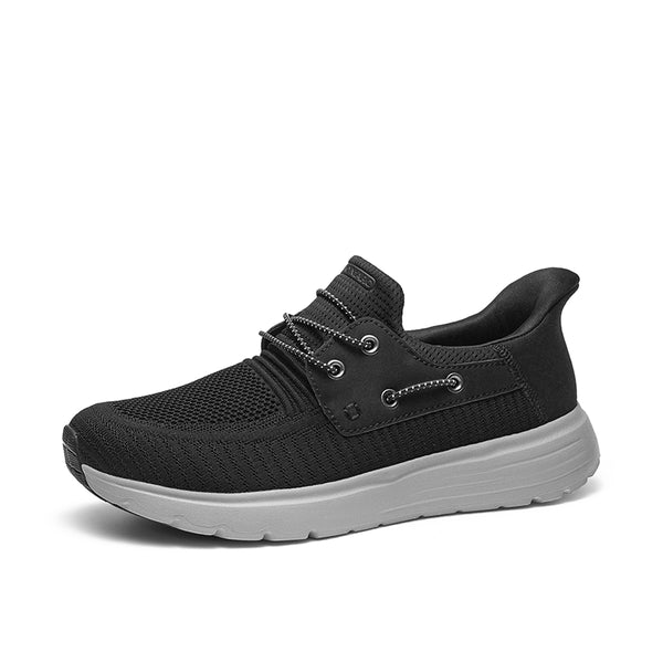 Bruno Marc Men’s Breathable Knit Slip-On Sneakers