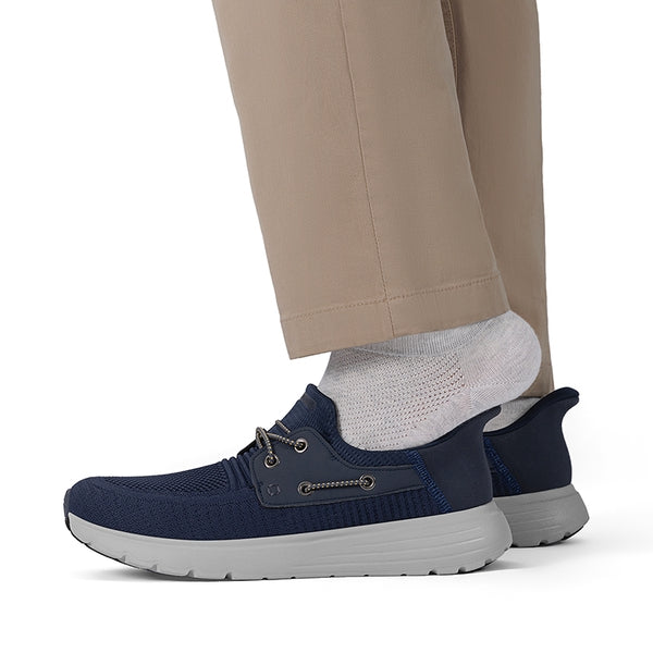 Bruno Marc Men’s Breathable Knit Slip-On Sneakers