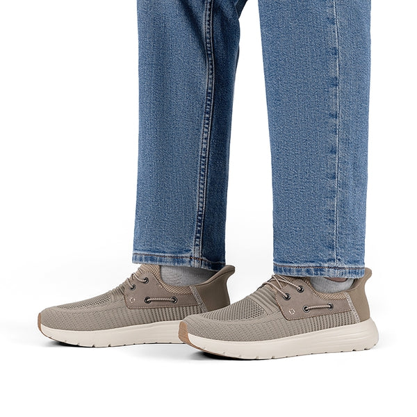 Bruno Marc Men’s Breathable Knit Slip-On Sneakers