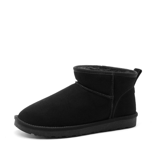 Bruno Marc Men’s Suede Faux Fur Winter Boots