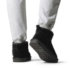 Bruno Marc Men’s Suede Faux Fur Winter Boots