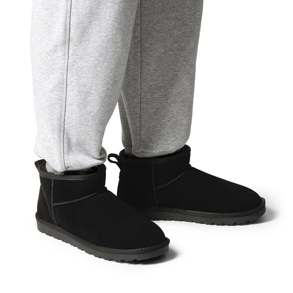 Bruno Marc Men’s Suede Faux Fur Winter Boots