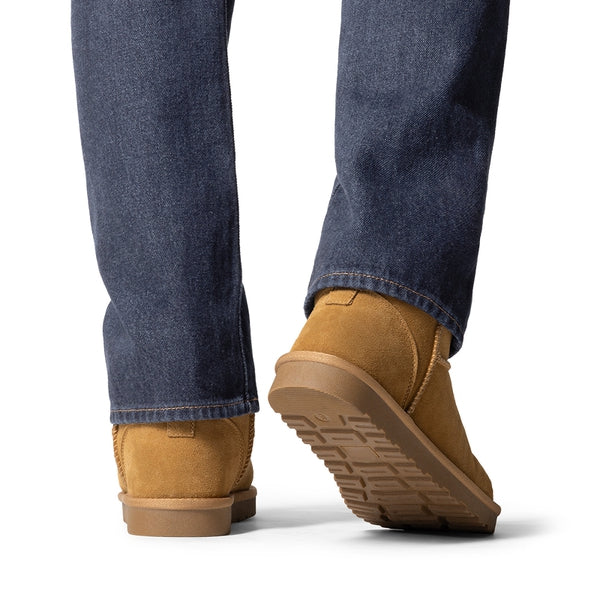 Bruno Marc Men’s Suede Faux Fur Winter Boots