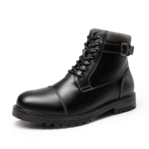 Bruno Marc Men's Motorcycle-Styled Oxford Boots