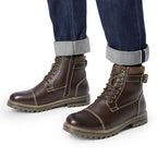 Bruno Marc Men's Motorcycle-Styled Oxford Boots