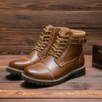 Bruno Marc Men's Motorcycle-Styled Oxford Boots