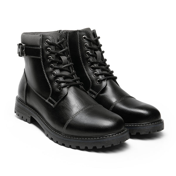 Bruno Marc Men's Motorcycle-Styled Oxford Boots