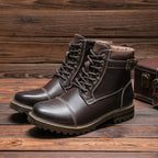 Bruno Marc Men's Motorcycle-Styled Oxford Boots