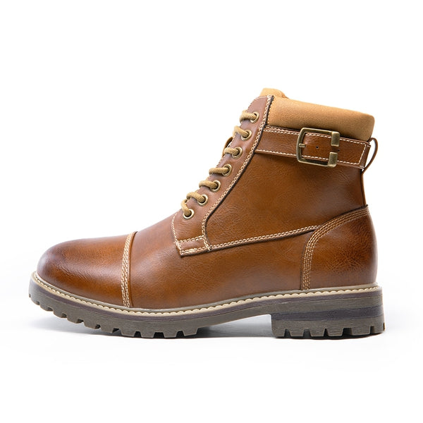 Bruno Marc Men's Motorcycle-Styled Oxford Boots