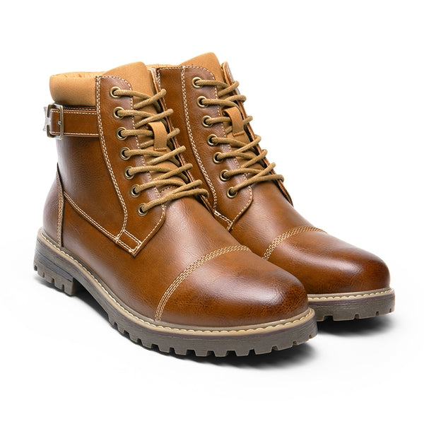 Bruno Marc Men's Motorcycle-Styled Oxford Boots