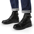 Bruno Marc Men's Motorcycle-Styled Oxford Boots