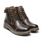 Bruno Marc Men's Motorcycle-Styled Oxford Boots