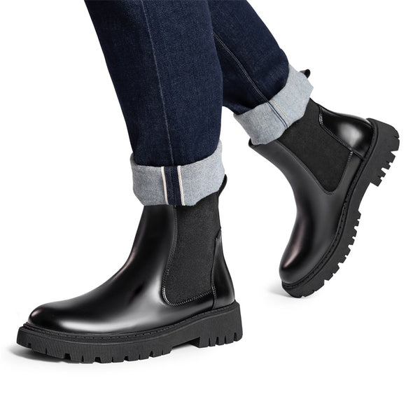 Bruno Marc Men's Pull On Chelsea Boots