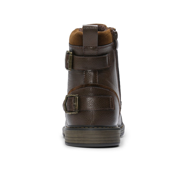 Bruno Marc Men's Fur-Lined Oxford Dress Boots