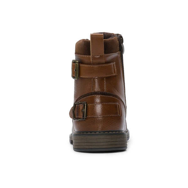 Bruno Marc Men's Fur-Lined Oxford Dress Boots