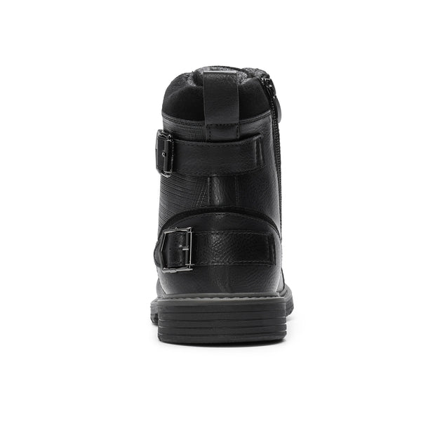 Bruno Marc Men's Fur-Lined Oxford Dress Boots