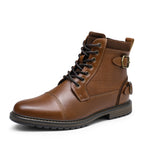 Bruno Marc Men's Fur-Lined Oxford Dress Boots