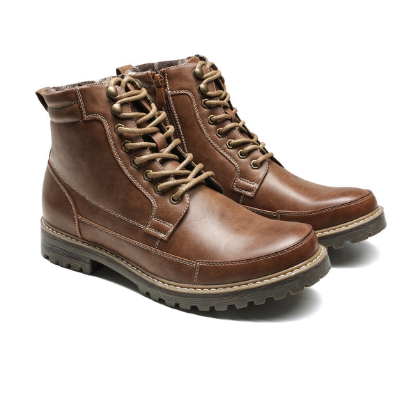 Bruno Marc Men's Durable Motorcycles Lace-Up Combat Boots