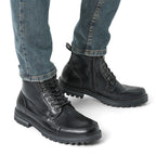 Bruno Marc Men's Durable Motorcycles Lace-Up Combat Boots