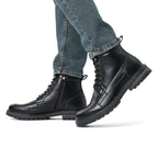 Bruno Marc Men's Durable Motorcycles Lace-Up Combat Boots