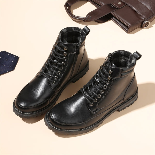 Bruno Marc Men's Durable Motorcycles Lace-Up Combat Boots