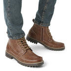 Bruno Marc Men's Durable Motorcycles Lace-Up Combat Boots