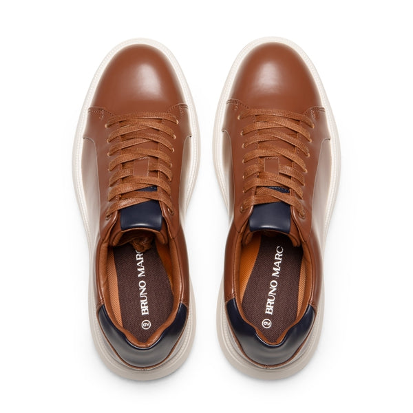 Bruno Marc Men's Vegan Leather Casual Dress Sneakers