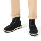 Bruno Marc Men's Moc Toe Leather Fashion Boots