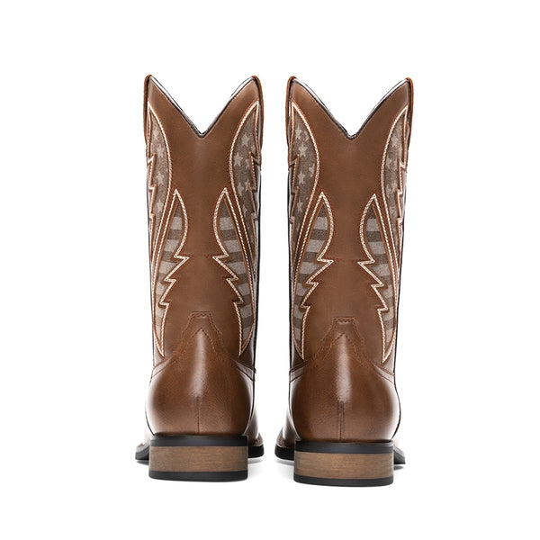 Bruno Marc Men’s Embroidered Western Cowboy Boots