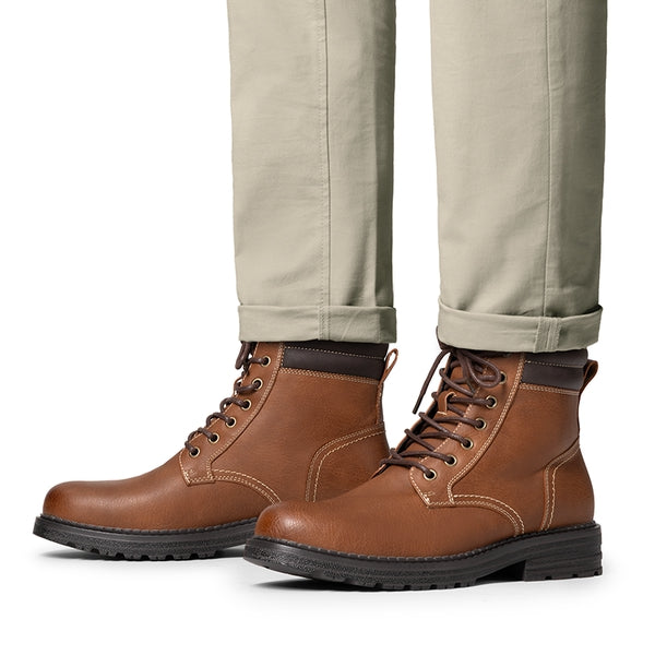 Bruno Marc Men’s Durable Lace-Up Lug Boots
