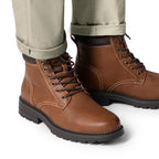 Bruno Marc Men’s Durable Lace-Up Lug Boots