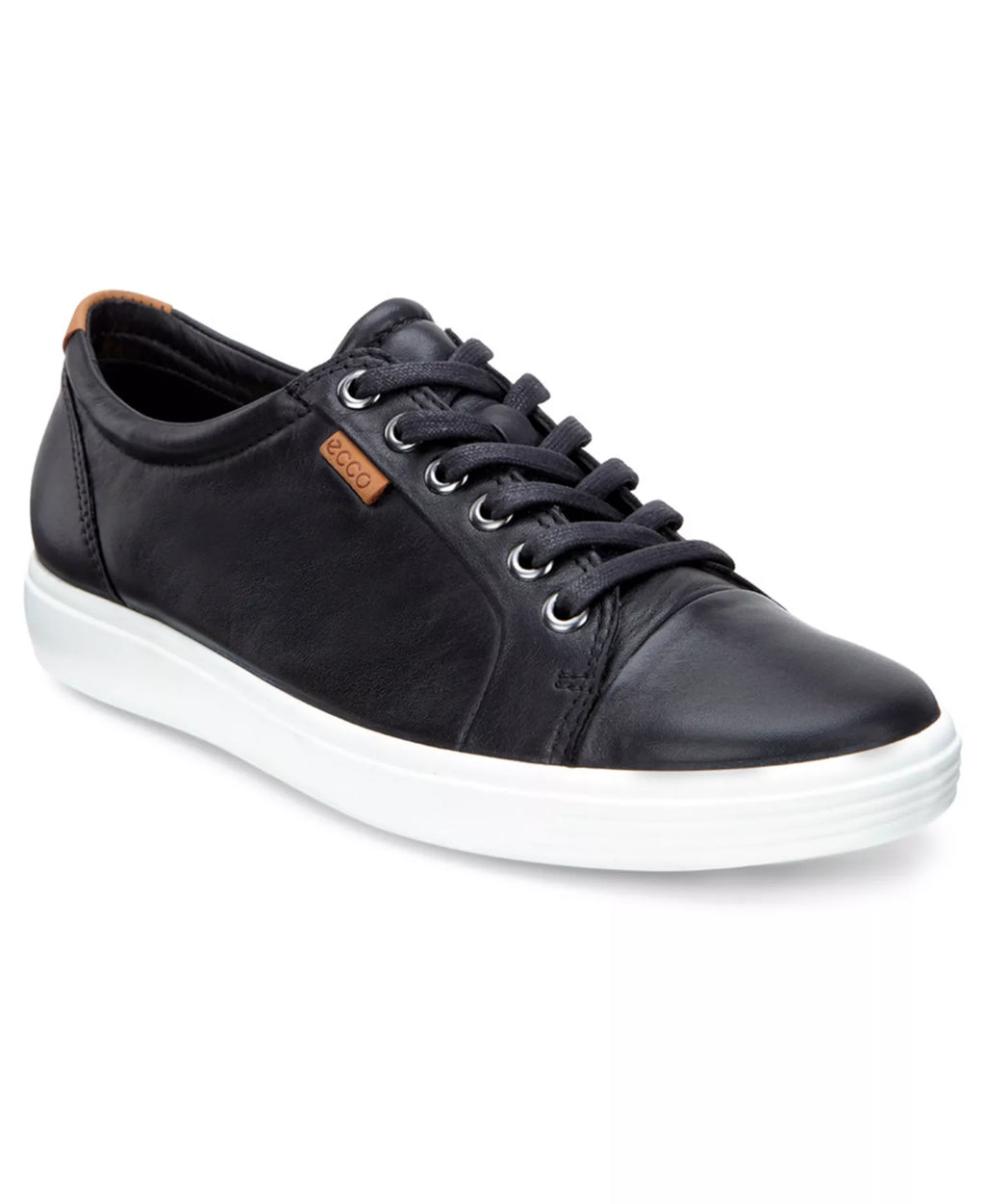 Ecco Soft 7 Leather Lace-Up Casual Sneakers