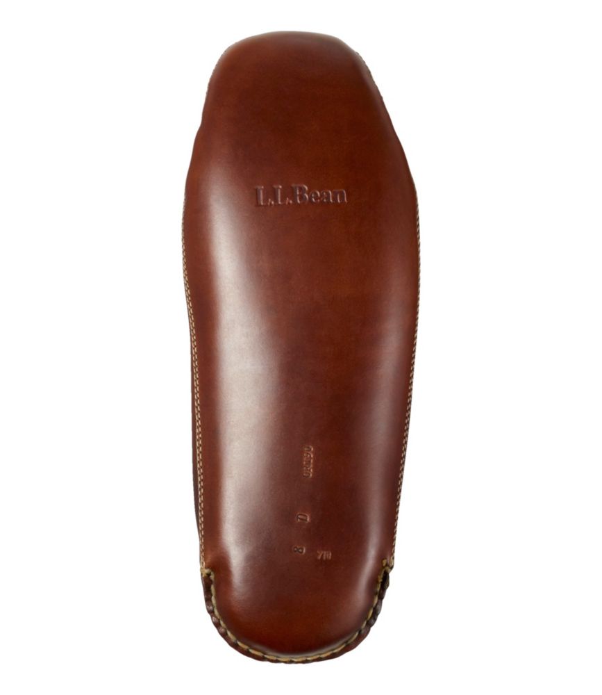 Men'S L.L.Bean Leather Double-Sole Slippers, Shearling-Lined